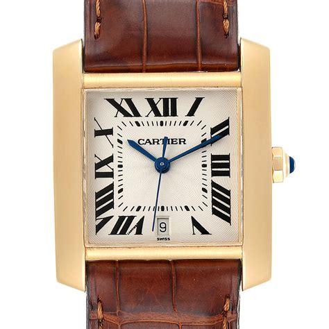 cartier tank gold watch|pre owned cartier tank watches.